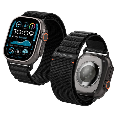 Spigen רצועת שעון WBF1 ל-Apple Watch – תואמת Ultra 3/2/1 (49mm), Series 11/10 (46mm), 9/8/7 (45mm), 6/5/4 (44mm)